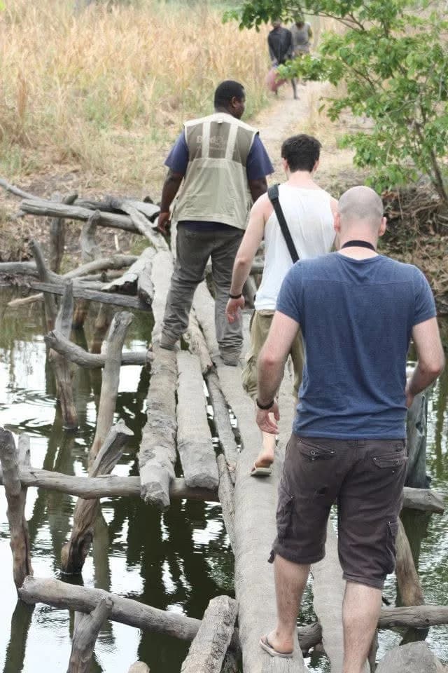 Yaya Barry leading guests along a trail in The Gambia