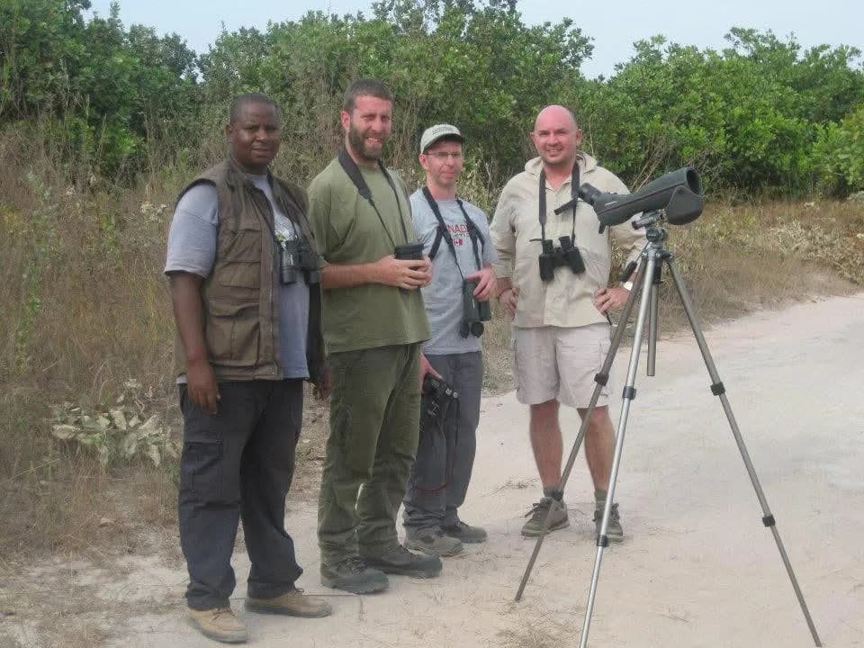 Yaya Barry guiding a group of birders in The Gambia